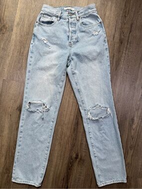 PacSun Dad Jean - Light Wash Distressed - Size 24